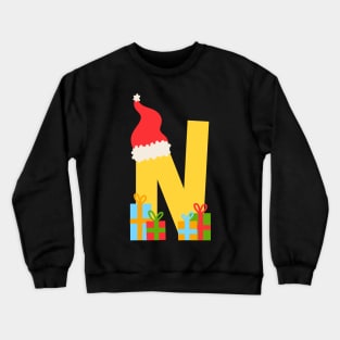 Christmas Letra N Crewneck Sweatshirt